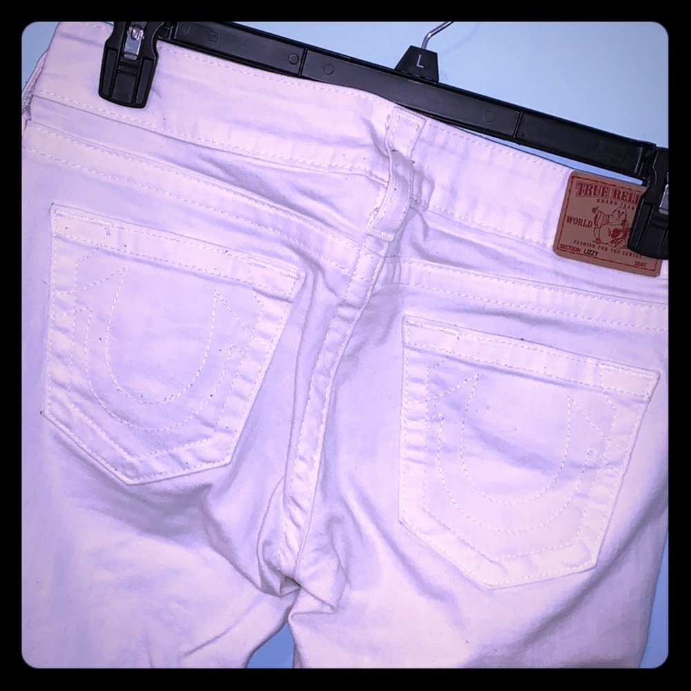 True Religion cropped white jeans Size 30
